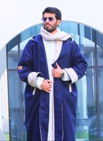 فروه دبل فيس مع شال لون كحلي مع سكري