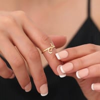 خاتم رقيق مطلي بذهب عيا21