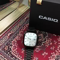 ساعة كاسيو السعودية اسود مع ابيض