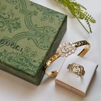 اسوارة + خاتم GUCCI ذهبي