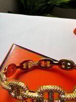 إسوارة HERMES وجهين لون ذهبي