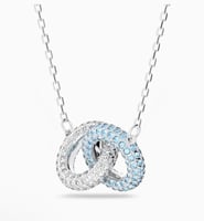 سلسال سوارفيسكي فضي كريستالة