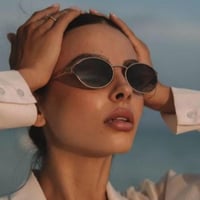 نظارة MIU MIU أطار فضي - عدسة مدرج