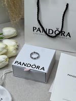 خاتم باندورا PANDORA فضي كرستالة فضي