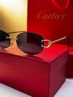 نظارة Cartier - إطار ذهبي- عدسه اسود