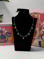 سلسال الفراشات احمر فضة عيار 925