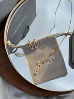 سلسال MESSIKA معدن ذهبي بكريستالات