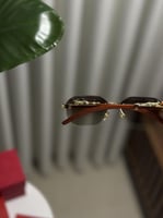 نظارة Cartier- اطار اسود- عدسه اسود مدرج