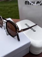نظارة miu miu إطار بني - عدسة بني