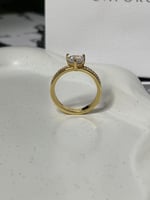 خاتم باندورا PANDORA ذهبي كرستالة فضي