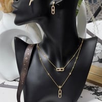 سلسال MESSIKA معدن ذهبي بكريستالات