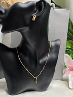 سلسال MESSIKA معدن ذهبي بكريستالات