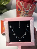 سلسال الفرشات أزرق فضة عيار 925