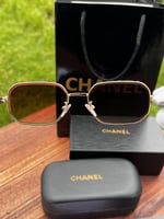 نظارة CHANEL اطار بني غامق - عدسة بني مدرج