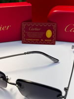 نظارة Cartier- اطار اسود- عدسه اسود مدرج