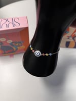 اسوارة العيون ملون فضة عيار 925