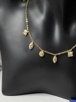 سلسال سوارفيسكي ذهبي كريستالة فضي