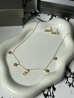 سلسال MESSIKA شوكر معدن ذهبي بكريستالات