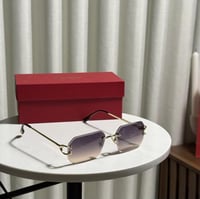 نظارة Cartier اطار ذهبي - عدسة مدرج