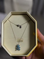 سلسال swarovski دبدوب ازرق