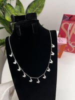 سلسال فضي فراشات فضة عيار 925