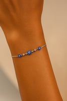 اسوارة العيون ازرق فضة عيار 925