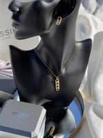 سلسال MESSIKA معدن ذهبي بكريستالات