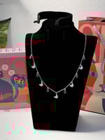 سلسال الفراشات احمر فضة عيار 925