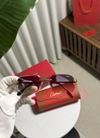 نظارة Cartier اطار ذهبي - عدسة مدرج