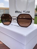 نظارة miu miu إطار بني - عدسة بني