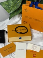 إسوارة LOUIS VUITTON جلد ومعدن أسود