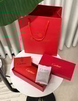 نظارة Cartier اطار ذهبي - عدسة وردي