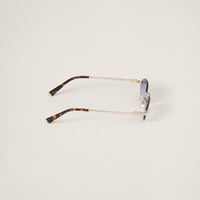 نظارة MIU MIU اطار ذهبي تايقر عدسة مدرج