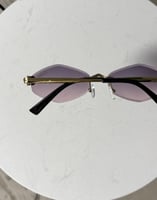 نظارة Cartier اطار ذهبي - عدسة مدرج