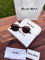 نظارة miu miu إطار بني - عدسة بني