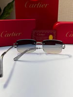نظارة cartier - إطار اسود - عدسة مدرج