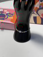 اسوارة العيون ملون فضة عيار 925