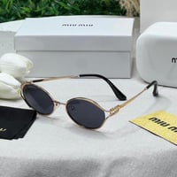 نظارة MIU MIU أطار ذهبي - عدسه اسود