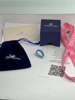 خاتم سوارفيسكي _ فص ازرق .