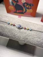 اسوارة العيون ملون فضة عيار 925