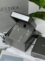 سلسال MESSIKA معدن فضي بكريستالات