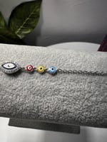 اسوارة العيون ملون فضة عيار 925