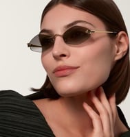 نظارة Cartier اطار ذهبي - عدسة بني مدرج