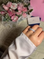 خاتم سوارفيسكي _ فص فضي