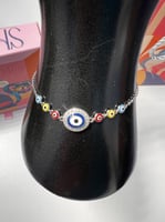 اسوارة العيون ملون فضة عيار 925