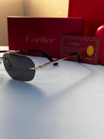 نظارة Cartier - إطار ذهبي- عدسه اسود