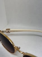 نظارة gucci - إطار ابيض - عدسة اسود مدرج