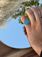 خاتم ملكي فضة عيار( 925 ) لون مميز