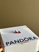 حلق باندورا PANDORA قلب أحمر