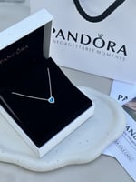 سلسال باندورا PANDORA كريستالة بـ لون السماء